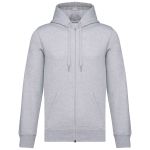 Kariban Uniszex kapucnis, cipzras pulver, Oxford Grey