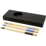 Kerf bambusz tollkszlet, 3 db, fekete/natr (10777990)