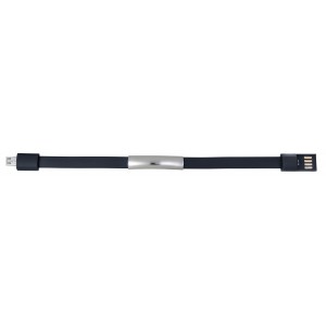 USB-s szilikon karpnt fm lappal, fekete (vezetk, eloszt, adapter, kbel)