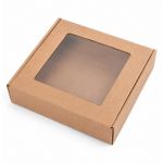 Ablakos fedel� doboz, 20x20x5 cm