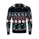 Kar�csonyi LED-es pul�ver L/XL, Fekete
