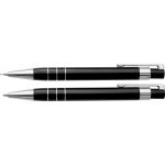 Lakkozott tollkészlet tolltartóval, fekete (6633-01)