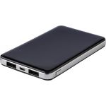 Li-polimer powerbank, 5000mAh, fekete