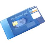 Műanyag bankkártyatartó, kék (8358-18)
