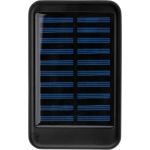 Napelemes powerbank, alumnium, fekete