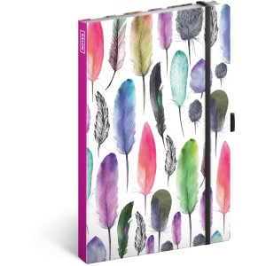 Notesz Feathers, lined, 13 x 21 cm