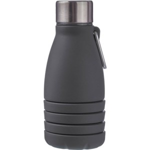Összehajtható palack szilikonból, 550 ml, fekete (sportkulacs)