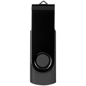 Rotate Metalic pendrive, fekete (raktári) (pendrive)