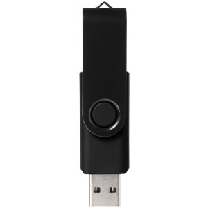 Rotate Metalic pendrive, fekete (raktári) (pendrive)