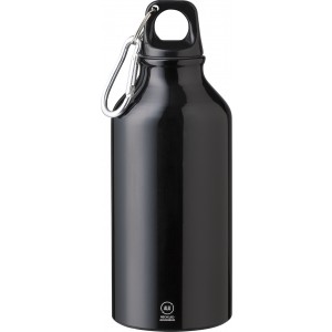 jraalumnium sportpalack, 400 ml, fekete (sportkulacs)