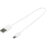 USB-A / Micro-USB TPE 2A vezeték, fehér (12422801)
